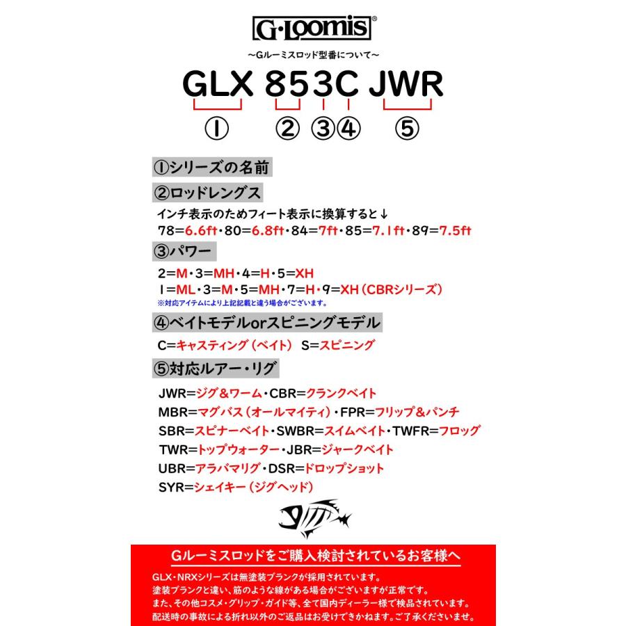 G.Loomis Gルーミス E6X 845C CBR G-Loomis ［クランキング］ : バック
