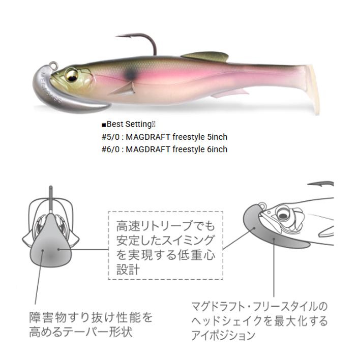 Megabass（メガバス） マグドラフトヘッド ＃6/0 (3/4oz) : バック