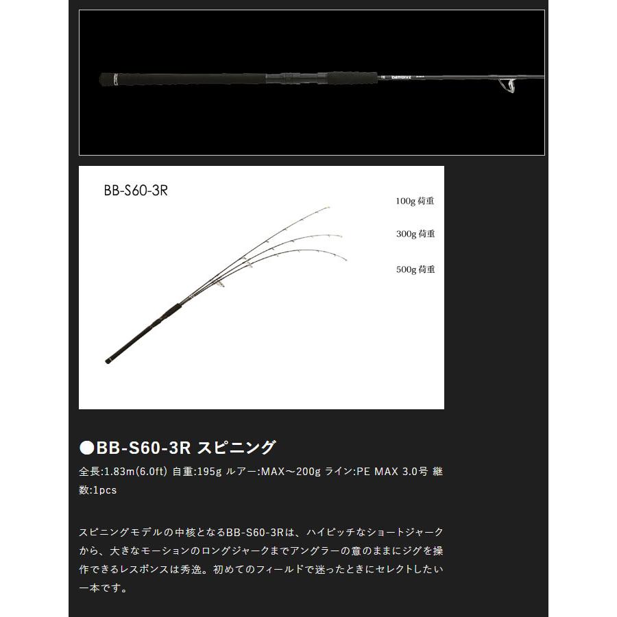 JACKALL（ジャッカル） バンブルズ BB-S60-3R JACKALL BAMBLUZ ROD