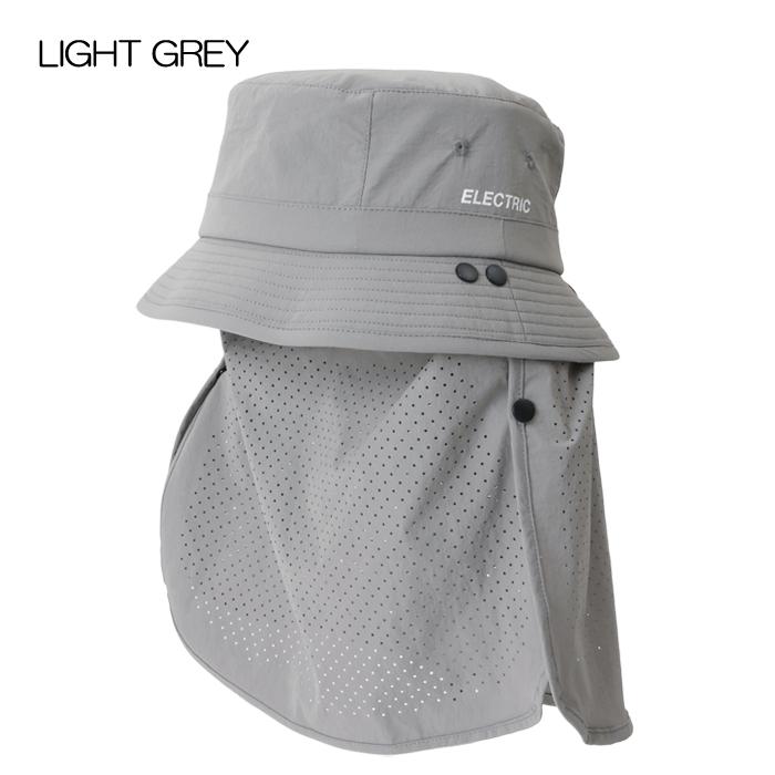 ELECTRIC アウトドアハット サンシェード付 新品 ライトグレー ELECTRIC（エレクトリック） フルシェードハット FULL-SHADE HAT