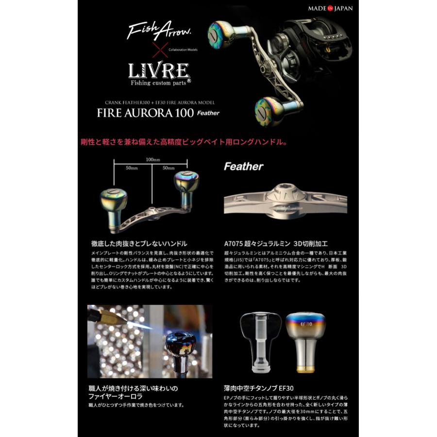 Fish Arrow フィッシュアロー×リブレ フェザー100mm+EF30ノブ