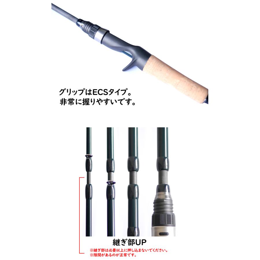 ★新品NEW！★９ｆｔ★＃８番★７本継ぎ★パックロッド★送料込み！★ ヤマガブランク トライセプター3PC怪魚パックロッド - NB－EYE