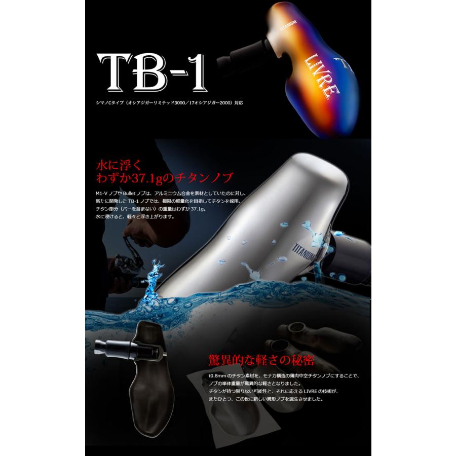 リブレ　TB-1ノブ　1個入　ファイヤー＋ブラックC　LIVRE　【ノブ単体】