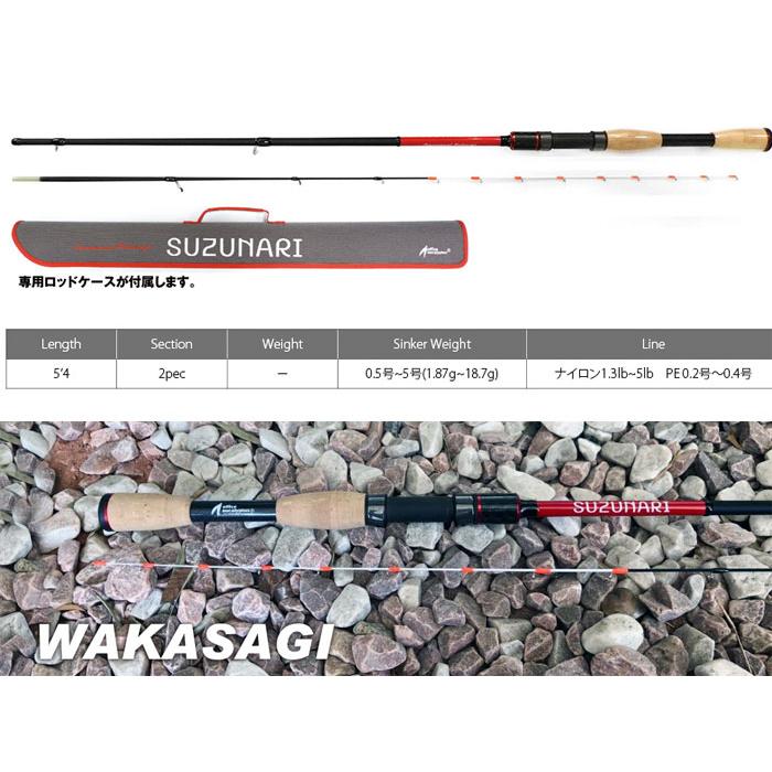 オフィスユーカリ SUZUNARI ワカサギ竿 ロッド オフィスユーカリ スズナリ 5.4ft ワカサギロッド 2本継 : バック