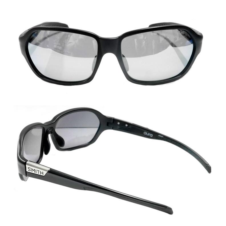 Smith Aura 偏光サングラス ブラック SMITH（スミス） オーラ 偏光サングラス ミラーレンズ SMITH Aura