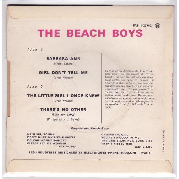 【即日発送】 ■品■The Beach Boys ビーチ・ボーイズ/Barbara Ann +3(USED 7 INCH SINGLE EP)