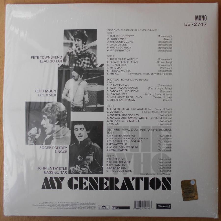□新品□The Who ザ・フー/my generation(3LP) : back page records