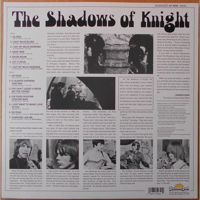 ■中古品■The Shadows Of Knight シャドウズ・オブ・ナイト/Gloria(USED LP)｜backpagerecords｜02