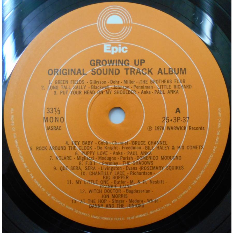 ■中古品■Original Sound Track/growing up グローイング・アップ(USED LP)｜backpagerecords｜03