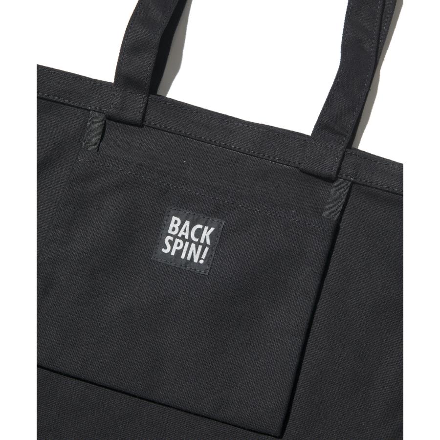 BACK SPIN! ORIGINAL TOTE BAG トートバッグ  a4 おしゃれ トートバック 綿 コットン シンプル ロゴ ブラック ホワイト 黒 白 トート バックスピン 生成り | ブランド登録なし | 06