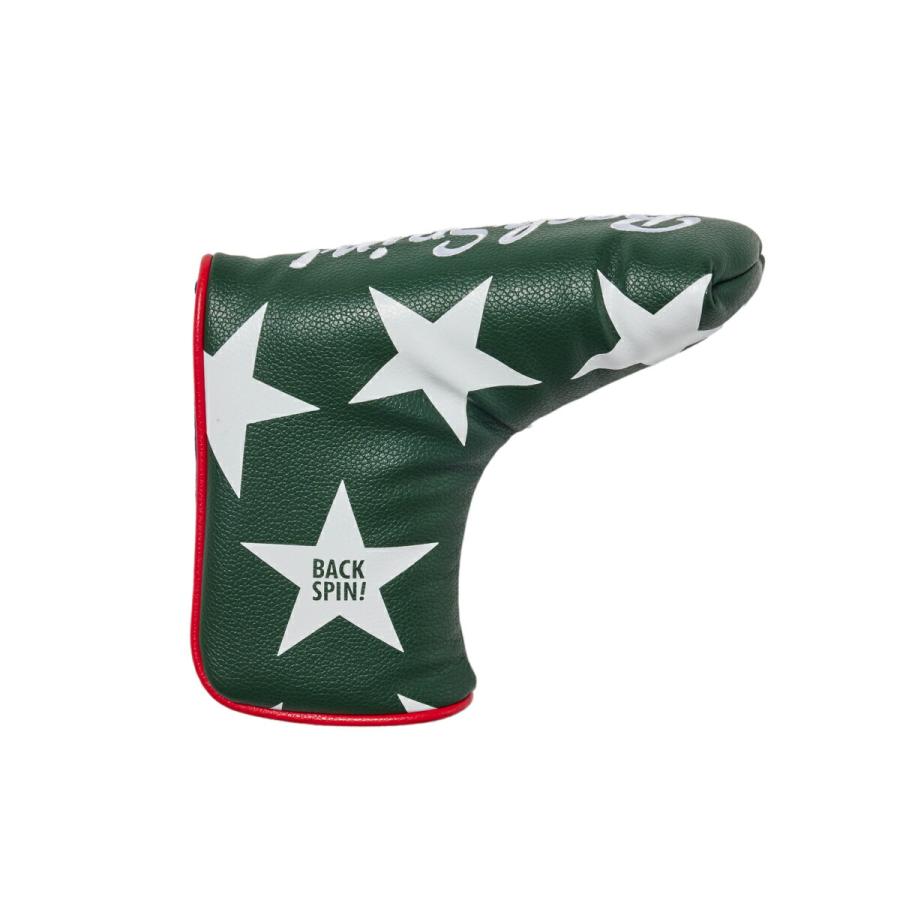 【BACK SPIN!】STAR PU HEAD COVER FOR PUTTER 合皮 パター用ヘッドカバー ピンタイプ 星柄 おしゃれ ...