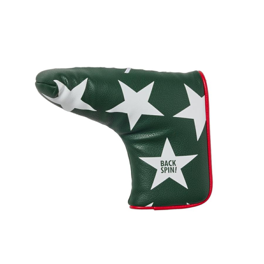 【BACK SPIN!】STAR PU HEAD COVER FOR PUTTER 合皮 パター用ヘッドカバー ピンタイプ 星柄 おしゃれ ...