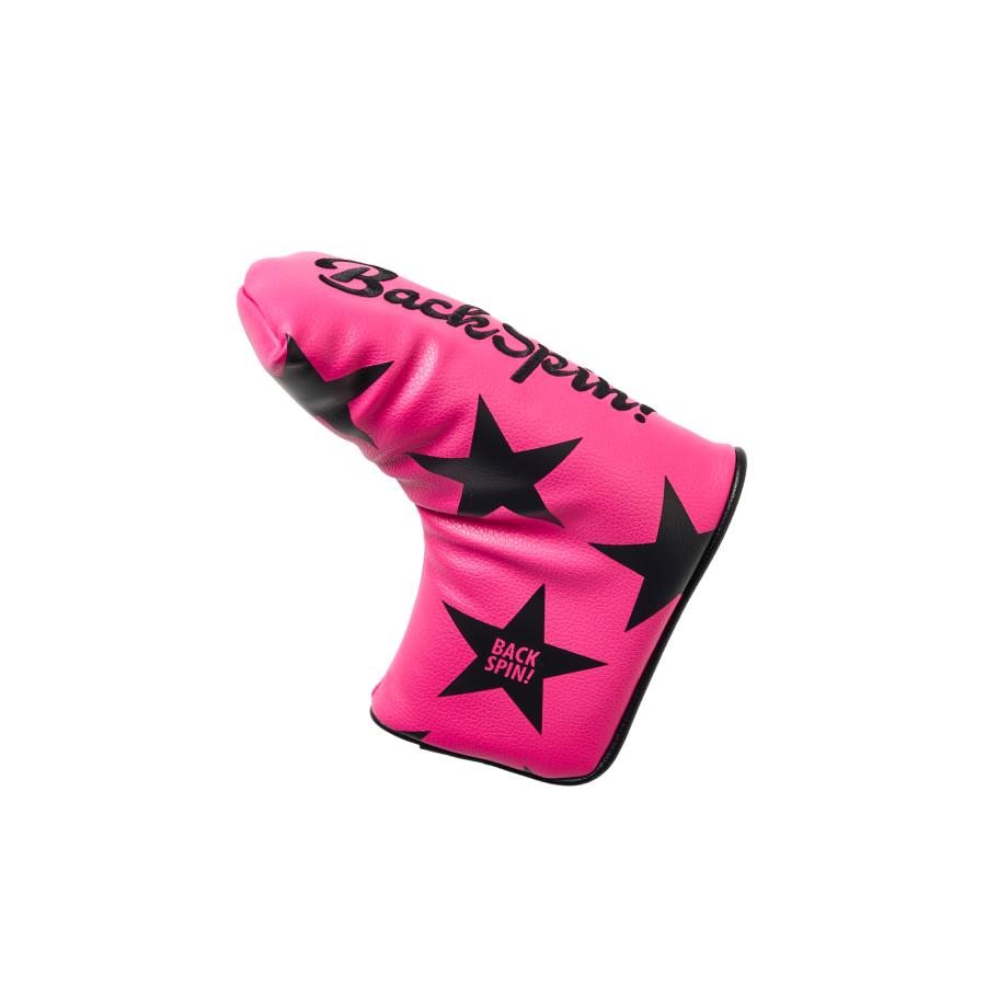 【BACK SPIN!】STAR PU HEAD COVER FOR PUTTER 合皮 パター用ヘッドカバー ピンタイプ 星柄 おしゃれ ...