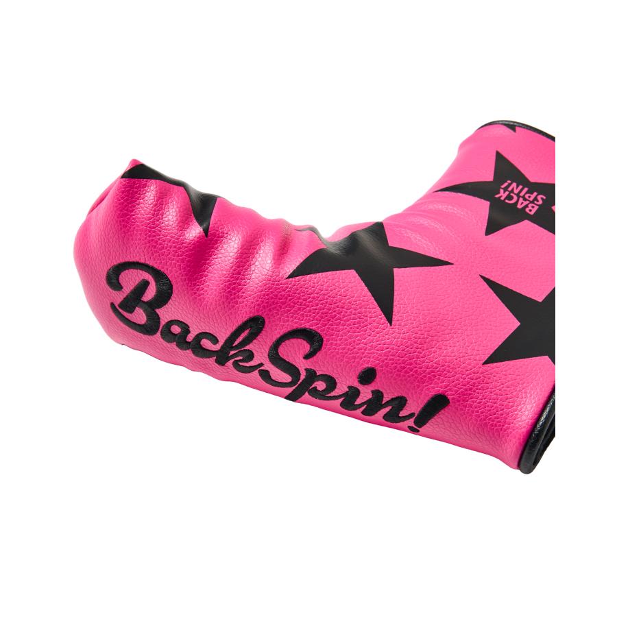 【BACK SPIN!】STAR PU HEAD COVER FOR PUTTER 合皮 パター用ヘッドカバー ピンタイプ 星柄 おしゃれ ...
