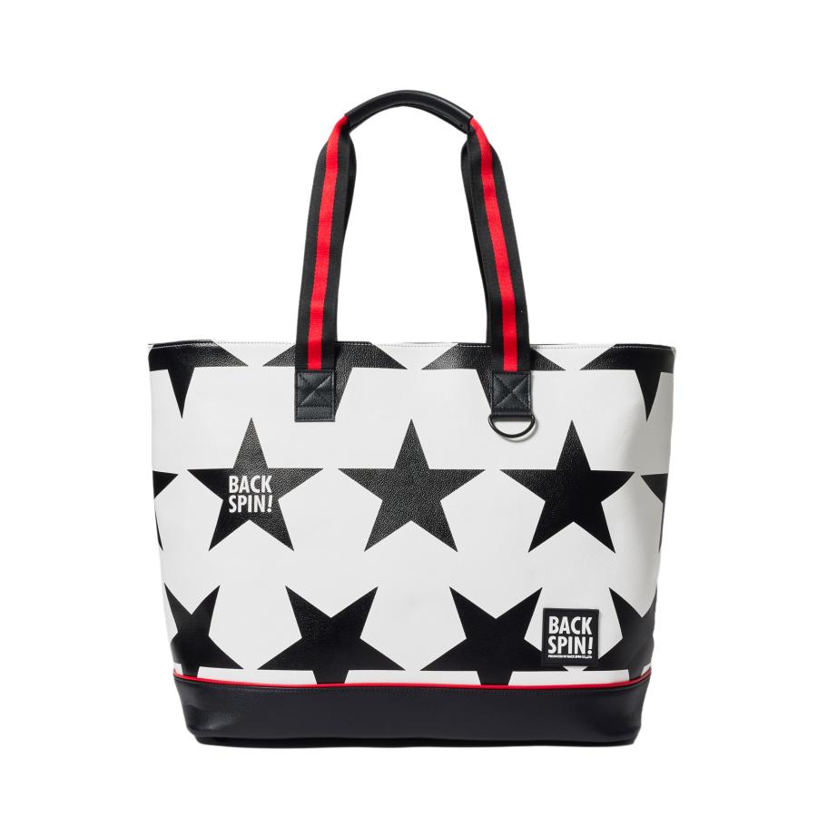 BACK SPIN! ゴルフバッグ 星柄 ホワイト・ブラック Amazon | ゴルフバック キャディバッグ 星型【正規品】BACK SPIN