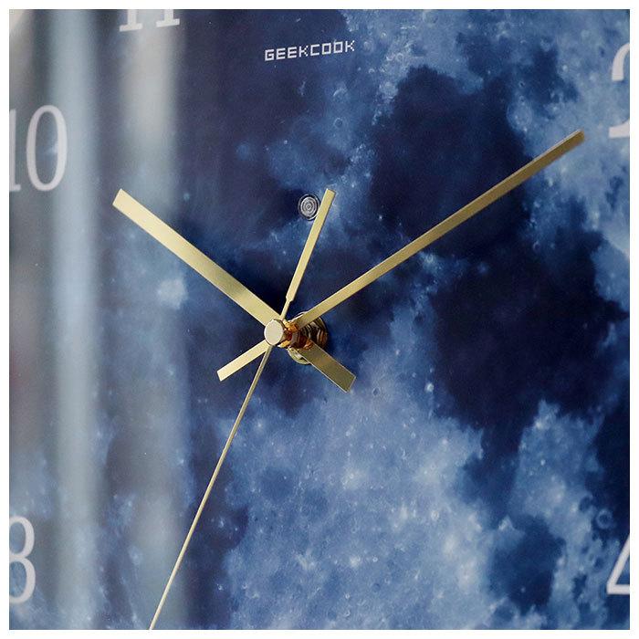 フランスアンティーク・お月様のような大きな掛時計 動作品・単3電池式