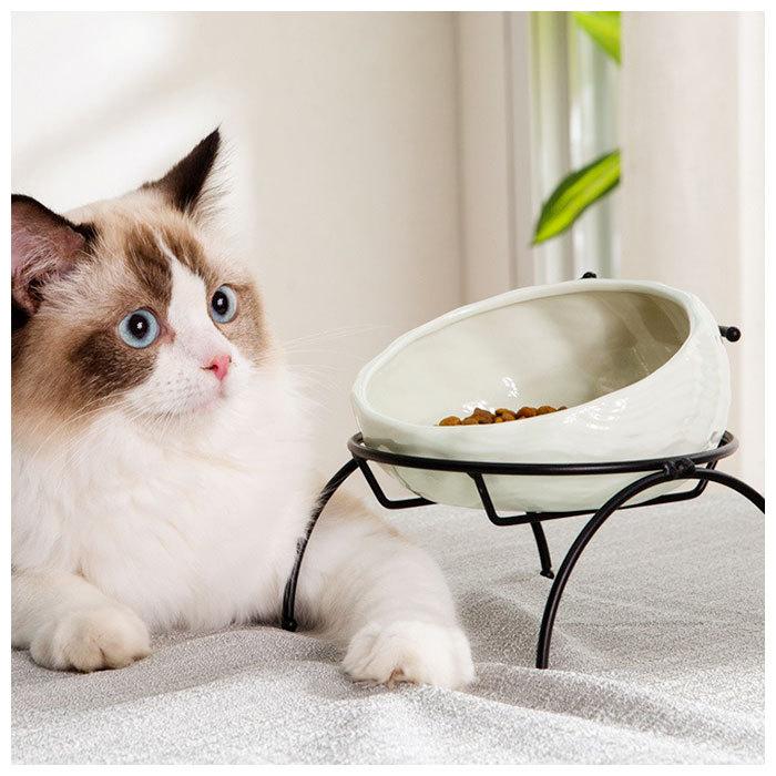 フードボウル 高さがある 通販 陶器 お皿 犬 猫 フードボール 食事台