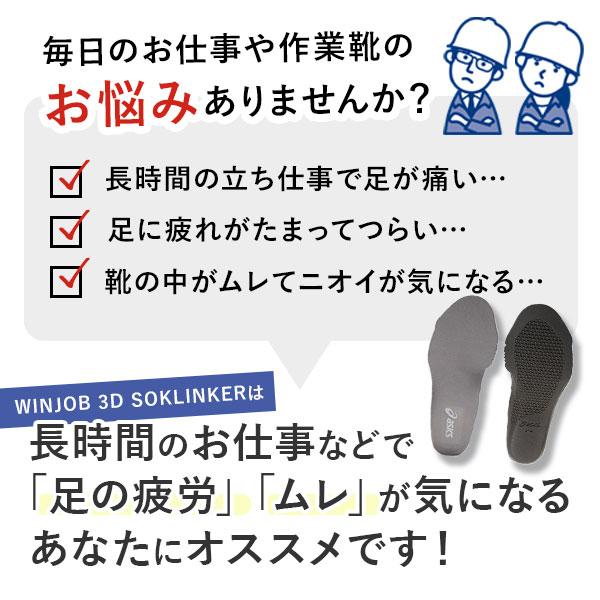 アシックス インソール 好評 中敷き メンズ レディース スニーカー 安全靴 作業用靴用 衝撃吸収 ウィンジョブ asics 吸水 速乾 消臭 立体成型中敷 立ち仕事 | ブランド登録なし | 02