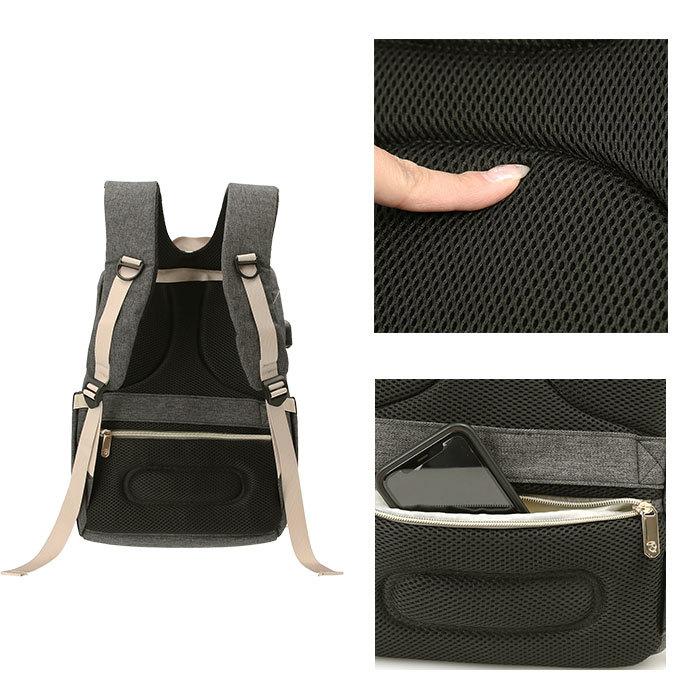 マザーズバッグ 通販マザーズバッグ リュック おしゃれ 大容量 背面ポケット 軽量 USBポート付 保温 保冷ポケット 防水ポケット 撥水 ベビーカーバッグ リュッ | ブランド登録なし | 12