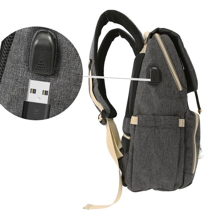 マザーズバッグ 通販マザーズバッグ リュック おしゃれ 大容量 背面ポケット 軽量 USBポート付 保温 保冷ポケット 防水ポケット 撥水 ベビーカーバッグ リュッ | ブランド登録なし | 04