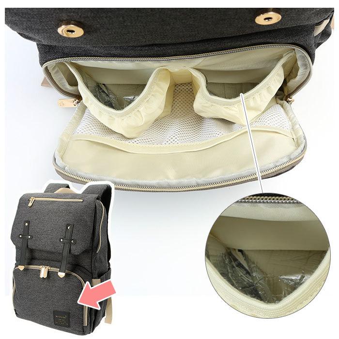 マザーズバッグ 通販マザーズバッグ リュック おしゃれ 大容量 背面ポケット 軽量 USBポート付 保温 保冷ポケット 防水ポケット 撥水 ベビーカーバッグ リュッ | ブランド登録なし | 08