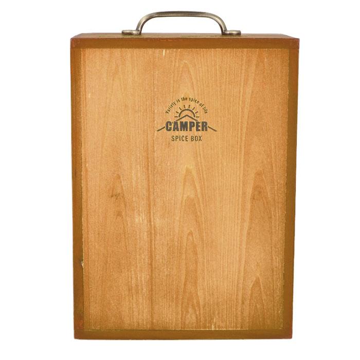 スパイスボックス 通販スパイスボックス キャンプ l 扉付き 調味料ラック 木製 持ち運び 調味料入れ 調味料 収納 調味料ケース 調味料ボックス 大きめ BBQ おし | ブランド登録なし | 02