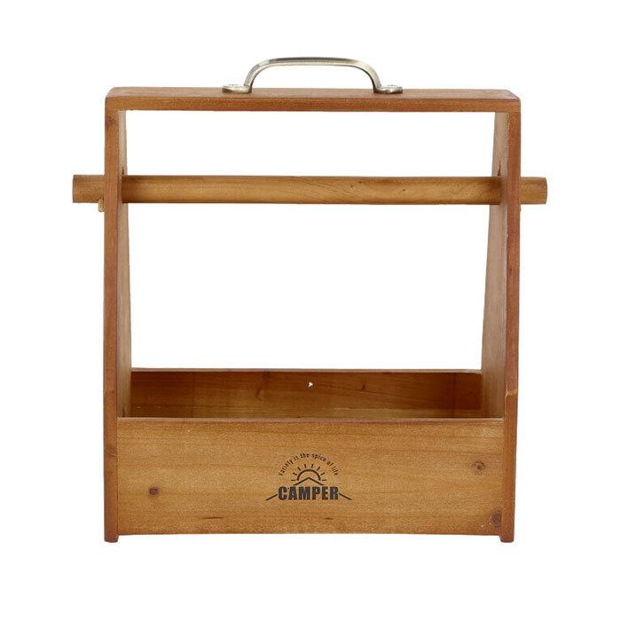 スパイスボックス 通販スパイスボックス キャンプ キッチンペーパーホルダー 調味料ラック 木製 持ち運び 調味料入れ 調味料 収納 調味料ケース 調味料ボックス | ブランド登録なし | 02