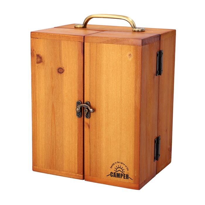 スパイスボックス 通販スパイスボックス キャンプ スパイスラック スパイスキャビネット 木製 調味料入れ 使いやすい 調味料ラック 持ち運び おしゃれ スパイス | WOOD | 07