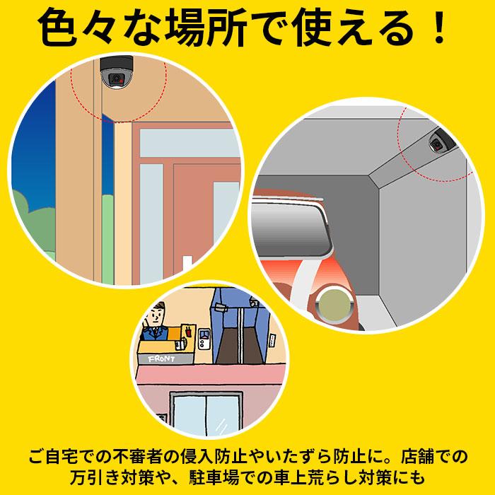 防犯カメラ ダミー 通販 家庭用 屋外 ワイヤレス 設置 監視 センサー ライト ドーム型 LED ランプ 侵入防止 フェイク 万引き防止 車上荒らし対策 電池 | ブランド登録なし | 05