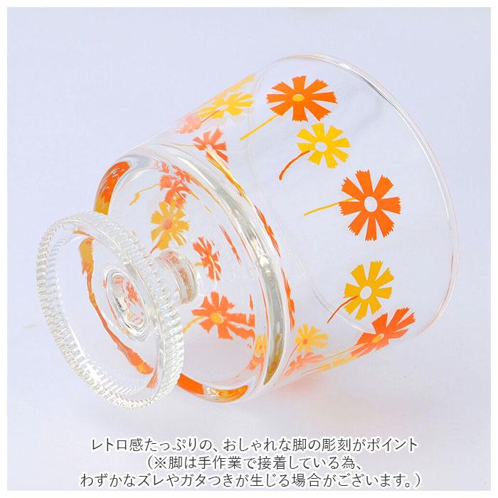 アデリアレトロ デザートカップ 通販 グラス デザート皿 ガラス アイスクリーム 花柄 日本製 昭和レトロ ヴィンテージ風 アンティーク風 お皿 食器 | ブランド登録なし | 03