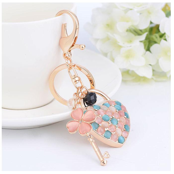 バッグチャーム 通販バッグチャーム キラキラ キーホルダー バックチャーム キーリング ハート おしゃれ 鍵 四つ葉のクローバー アクセサリー レディース カラ | ブランド登録なし | 04