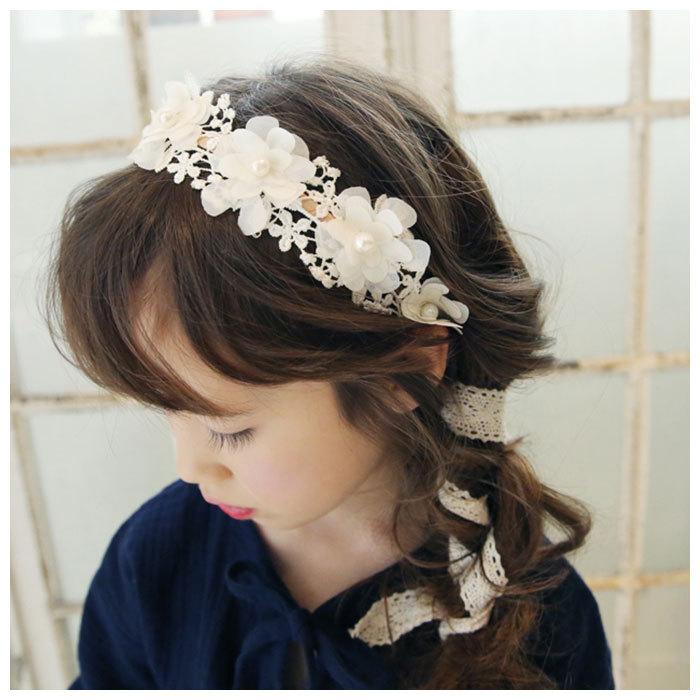 ヘアアクセサリー キッズ 通販 カチューシャ フラワーカチューシャ フラワー ヘアバンド 髪飾り 花 女の子 赤ちゃん 子供 こども 子ども キッズ レース | ブランド登録なし | 10