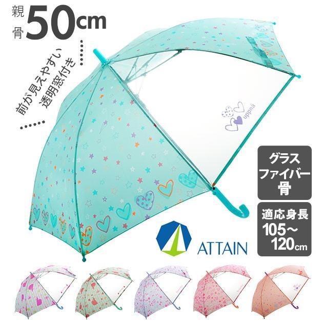 傘 子供 ジャンプ傘 おしゃれ ワンタッチ キッズ 軽量 こども 子ども用 小学生 通園 通学 女の子 50cm かわいい グラスファイバー 丈夫 折れにくい 1コマ 透明窓 At Backyard Family バッグタウン 通販 Yahoo ショッピング