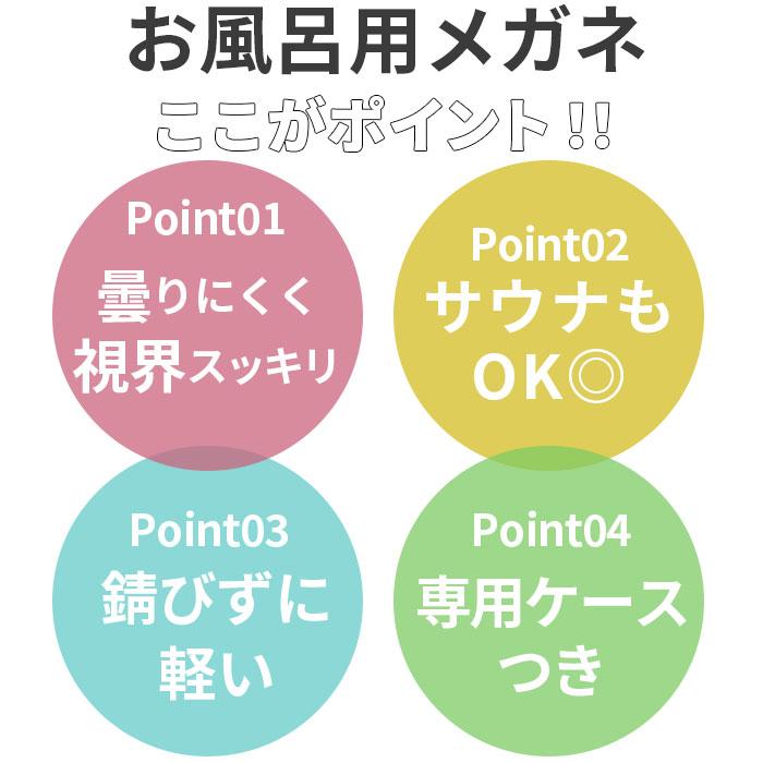 お風呂用メガネ 通販お風呂用メガネ 近眼用 風呂用メガネ メガネ 眼鏡 めがね お風呂用 軽量 フィット 曇りにくい くもりにくい 防曇 透明性 耐衝撃性 熱に強い | ブランド登録なし | 04