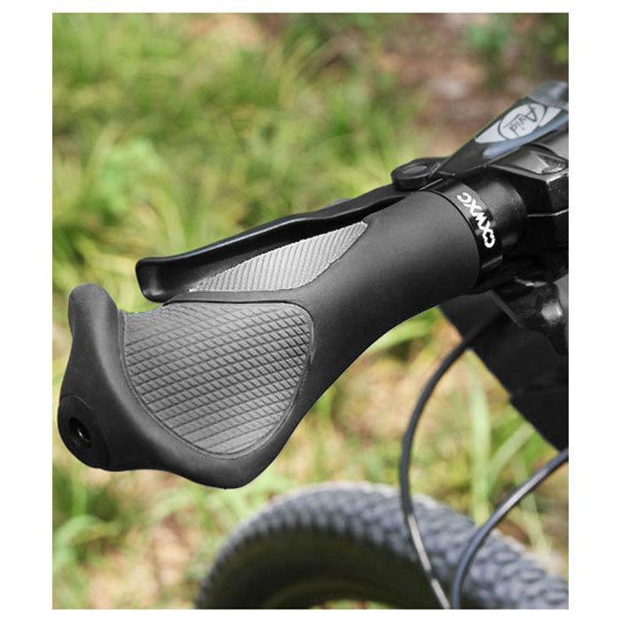 自転車 通販自転車 グリップ 交換 マウンテンバイク クロスバイク バーハンドル 自転車用品 ハンドル カバー バーハンドル エルゴグリップ 牛角型グリップ | ブランド登録なし | 02