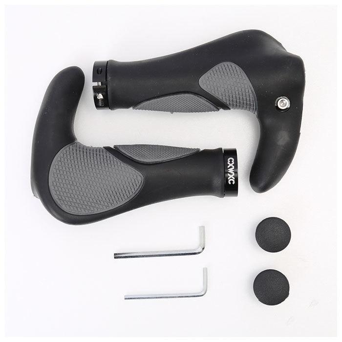 自転車 通販自転車 グリップ 交換 マウンテンバイク クロスバイク バーハンドル 自転車用品 ハンドル カバー バーハンドル エルゴグリップ 牛角型グリップ | ブランド登録なし | 08