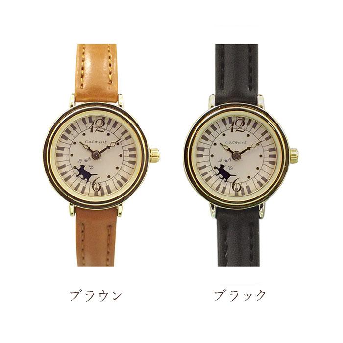 腕時計 レディース 通販 日本製 ウォッチ ネコの秒針 動く猫