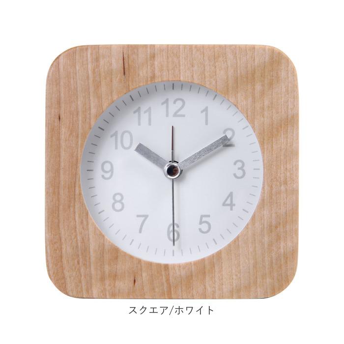 TABLE 通販TABLE CLOCK 置時計 ウッド 目覚まし時計 置き時計 アラームクロック アラーム 天然木 目覚まし 木製 時計 スクエア ラウンド バックライト 四角形 | ブランド登録なし | 15
