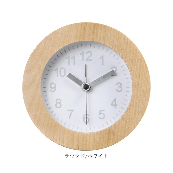 TABLE 通販TABLE CLOCK 置時計 ウッド 目覚まし時計 置き時計 アラームクロック アラーム 天然木 目覚まし 木製 時計 スクエア ラウンド バックライト 四角形 | ブランド登録なし | 18
