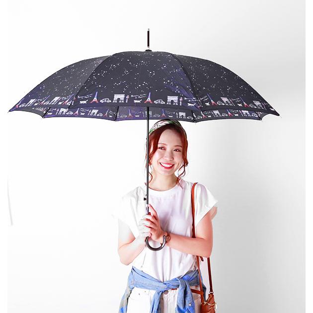 最大12 Offクーポン 傘 レディース 長傘 ワンタッチ 通販 おしゃれ 雨傘 グラスファイバー骨