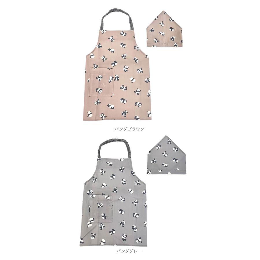 キッズ 通販キッズ エプロン 三角巾つき 好評 ゴム キッズエプロン