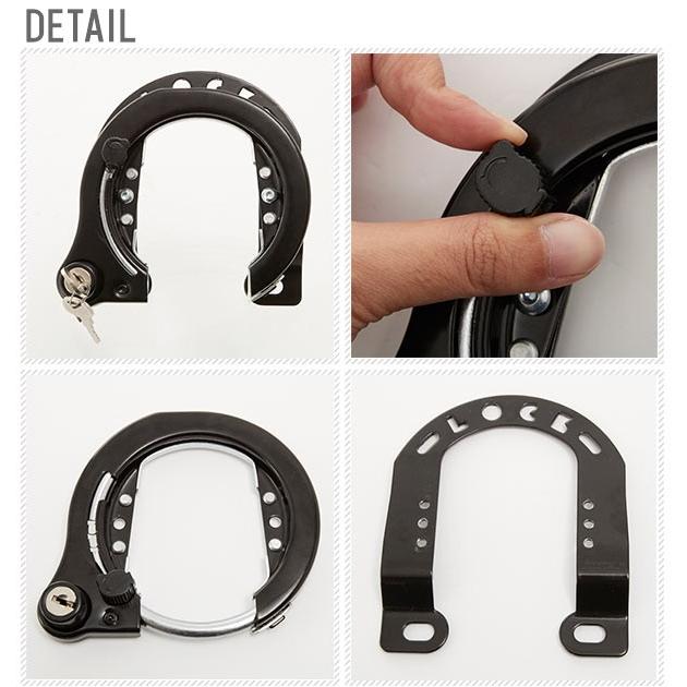 自転車 リング錠 GORIN ゴリン 鍵 カンチ止 クロスバイク MTB ATB 大型 カンチブレーキ用 Vブレーキ用 セフティ機能 リバーシブルキー ブラケット | ブランド登録なし | 01