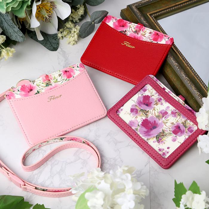 Fleur パスケース 通販パスケース 定期入れ レディース 花柄 リール