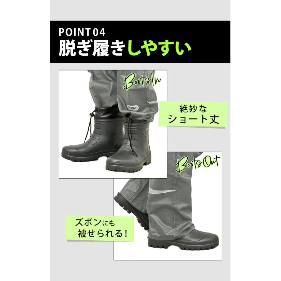 レインブーツ メンズ ショートブーツ スノーブーツ 長靴 ショート 軽い