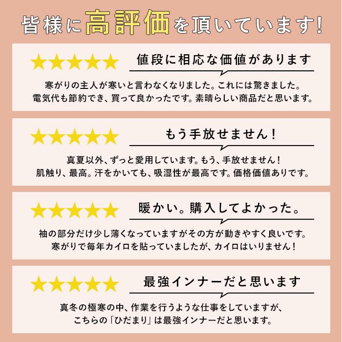 肌着 通販肌着 ひだまり極 メンズ 長袖 レディース 暖かい 肌着下 上のみ ブランド 雪山 下着 Ｕ首 インナーウェア 極み 紳士 高齢者 防寒 アンダーウェア