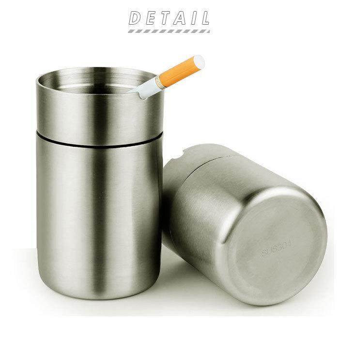 高級ステンレス 蓋つき灰皿 ゴールド まとめ売り 金 木製 灰皿 シンプル GD-L 密閉度の高いフタ付き 灰皿 ステンレス製 アッシュトレー