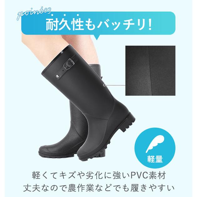 レインブーツ レディース ショート おしゃれ Mon Frere モン フレール かわいい 防水 雨具 サイドベルト ロングタイプ 長い |  | 07