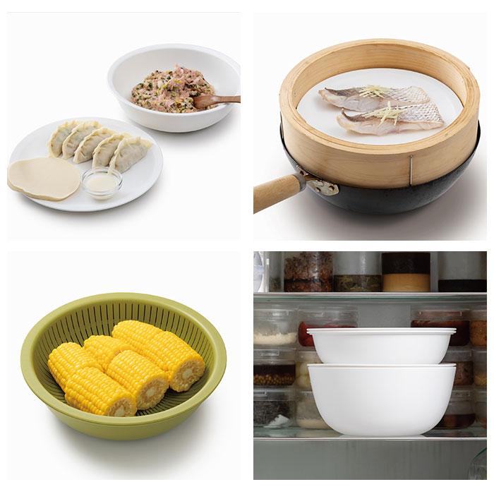 like-it 通販like-it ライクイット 米とぎ ザル ボウル 浅型 プレート セット 米研ぎボウル 水切り 湯引き 皿 蓋 北欧 軽量 炊飯 お米 キッチン デザイン おし | Like-it | 11