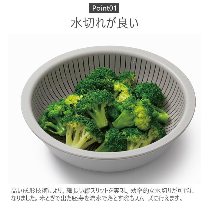 like-it 通販like-it ライクイット 米とぎ ザル ボウル 浅型 プレート セット 米研ぎボウル 水切り 湯引き 皿 蓋 北欧 軽量 炊飯 お米 キッチン デザイン おし | Like-it | 04