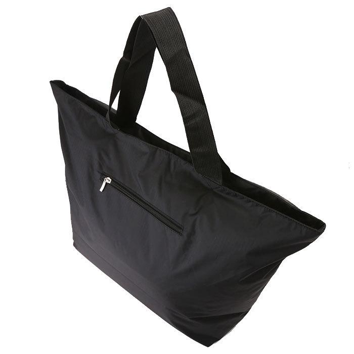 ネイビー×ブラック 大容量トートバッグ A3サイズ対応 完全日本製 平織 軽量ビッグトート 黒 紺 同色スカーフ